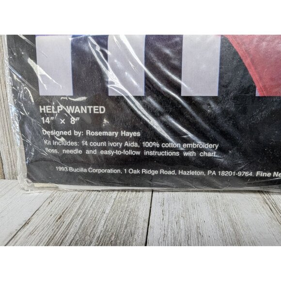 Bucilla Counted Cross-Stitch Kit 40726 "Help Wanted" 14" X 8" Kitchen Decor - Picture 3 of 5